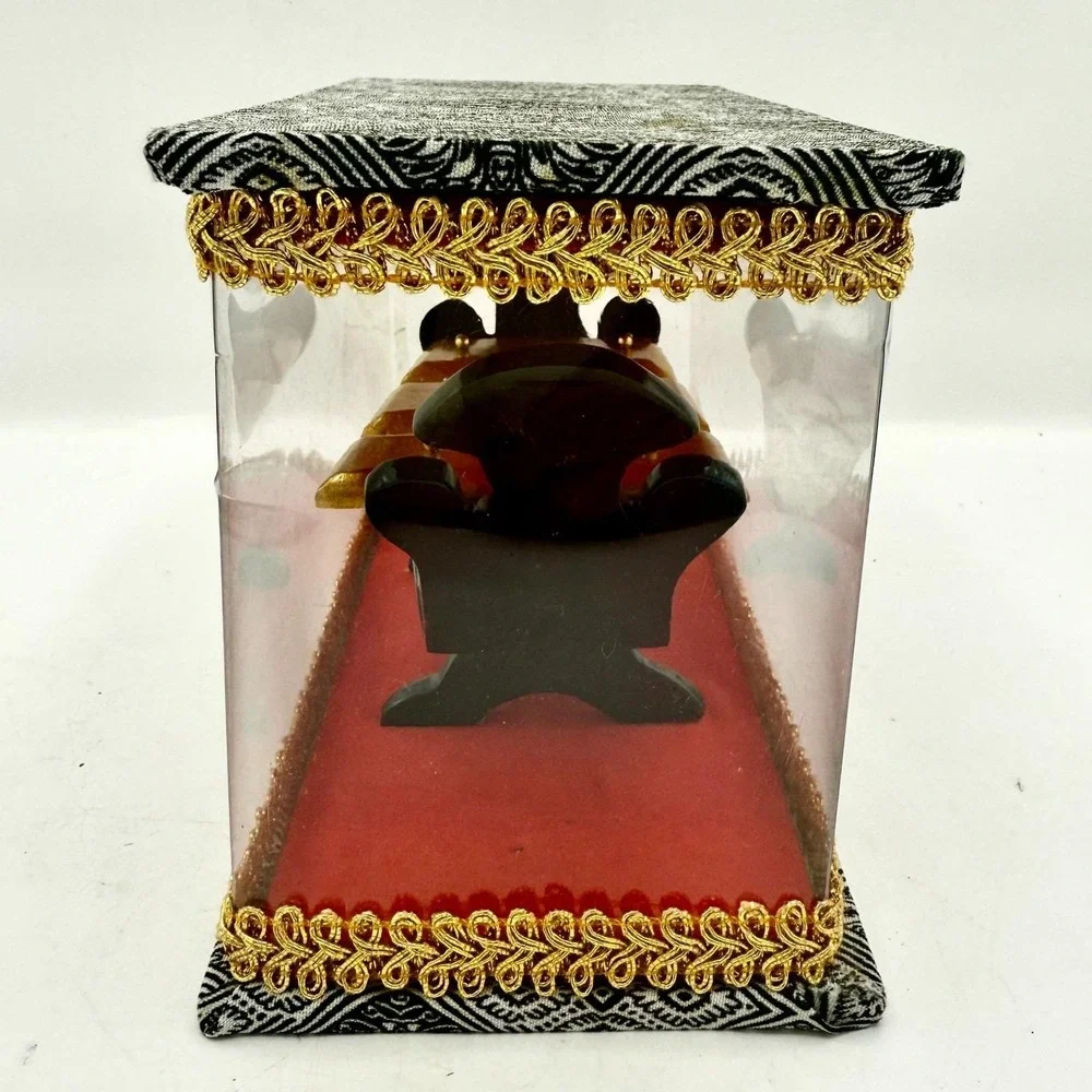 Vintage Indonesian Gamelan Xylophone Souvenir Batik Display Case Mini Instrument